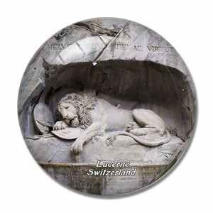 Switzerland Lion Monument Lucerne 3D Fridge Magnet Crystal Glass