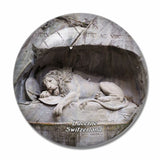 Switzerland Lion Monument Lucerne 3D Fridge Magnet Crystal Glass