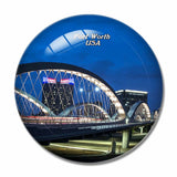 USA America Fort Worth Bridge 3D Fridge Magnet Crystal Glass