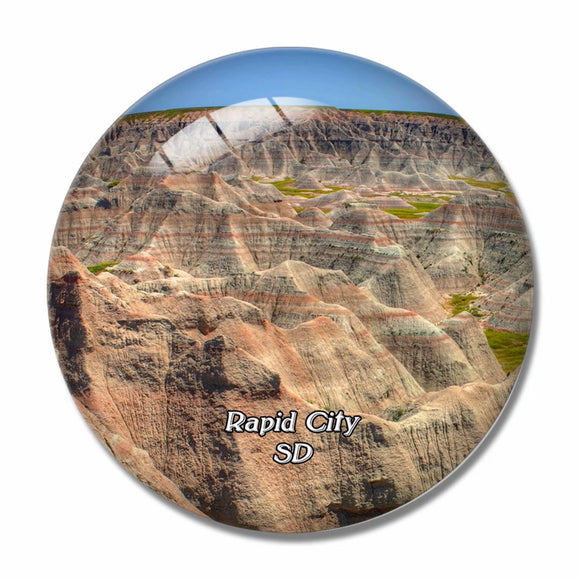 Rapid  Badlands National Park South Dakota USA 3D Fridge Magnet Crystal Glass