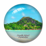 Praslin Island Seychelles 3D Fridge Magnet Crystal Glass