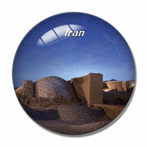 Iran Caravansary Monument 3D Fridge Magnet Crystal Glass