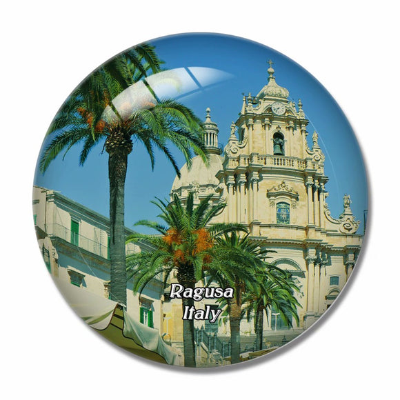 Italy Ragusa Ibla Sicily Church 3D Fridge Magnet Crystal Glass