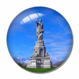 Plymouth Monument Massachusetts USA 3D Fridge Magnet Crystal Glass