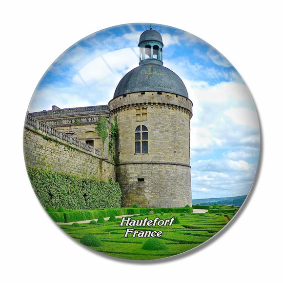 France Hautefort Castle 3D Fridge Magnet Crystal Glass