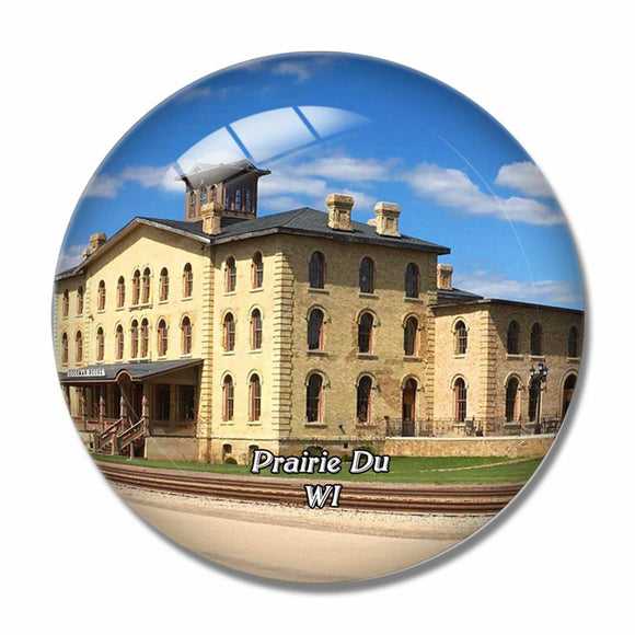 Prairie du Chien Villa Louis Wisconsin USA 3D Fridge Magnet Crystal Glass