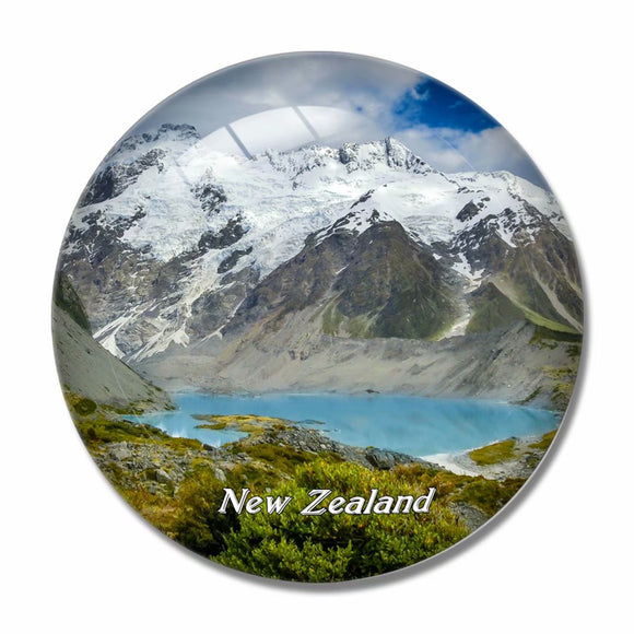 New Zealand Alpine 3D Fridge Magnet Crystal Glass