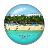 Turks and Caicos Providenciales 3D Fridge Magnet Crystal Glass