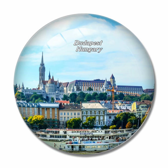 Hungary Castle Hill Budapest 3D Fridge Magnet Crystal Glass