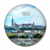 Hungary Castle Hill Budapest 3D Fridge Magnet Crystal Glass