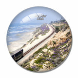 USA America California San Diego Del Mar 3D Fridge Magnet Crystal Glass