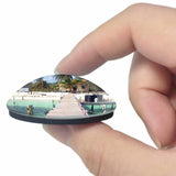 Belize Caulker 3D Fridge Magnet Crystal Glass