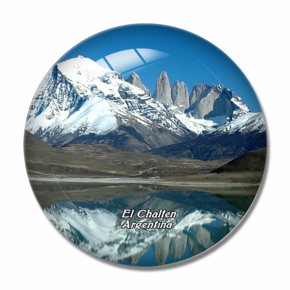 Cerro Fitz Roy El Chalten Argentina 3D Fridge Magnet Crystal Glass