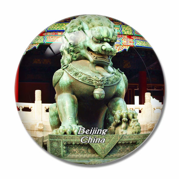 China Forbidden -The Palace Museum Beijing 3D Fridge Magnet Crystal Glass