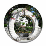 Bermuda Moongate Garden 3D Fridge Magnet Crystal Glass