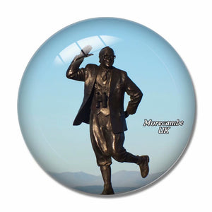 UK England Eric Morecambe Statue 3D Fridge Magnet Crystal Glass