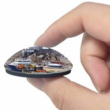 UK England Aberdeen Harbour 3D Fridge Magnet Crystal Glass