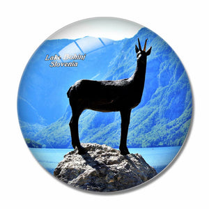 Slovenia Lake Bohinj 3D Fridge Magnet Crystal Glass