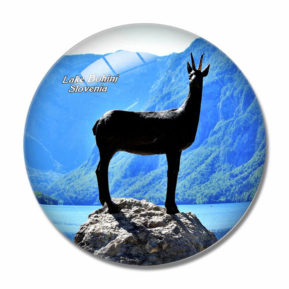 Slovenia Lake Bohinj 3D Fridge Magnet Crystal Glass