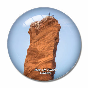 Canada Bay Of Fundy Water Bay Rock Rock Formations 3D Fridge Magnet Crystal Glass