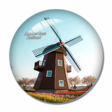 Holland Zaanse Schans Zaandam Amsterdam 3D Fridge Magnet Crystal Glass