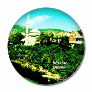 Mostar Bosnia 3D Fridge Magnet Crystal Glass