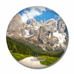 Switzerland Murren 3D Fridge Magnet Crystal Glass