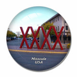 USA America Missoula Farmer's Market 3D Fridge Magnet Crystal Glass