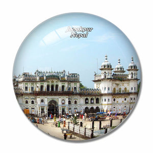 Nepal Janaki Temple Janakpur 3D Fridge Magnet Crystal Glass