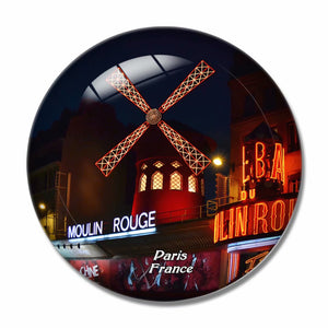 France Moulin Rouge Paris 3D Fridge Magnet Crystal Glass