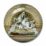 Italy Bologna Fountain Park Sculpture Kust Figure 3D Fridge Magnet Crystal Glass