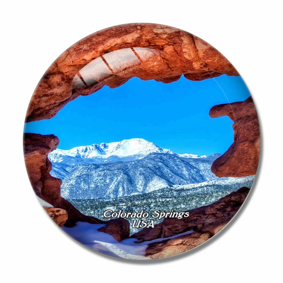 USA America Garden Of The Gods Twin Sisters Colorado Springs 3D Fridge Magnet Crystal Glass