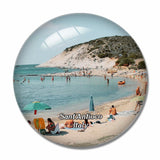 Italy Sant'Antioco Cala Sapone 3D Fridge Magnet Crystal Glass