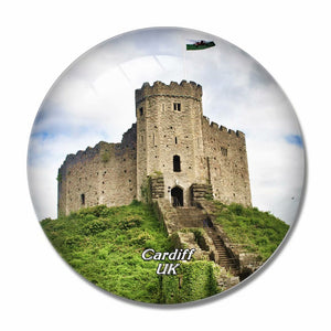 UK England Cardiff Castle 3D Fridge Magnet Crystal Glass