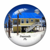 Pensacola Beach Florida USA 3D Fridge Magnet Crystal Glass
