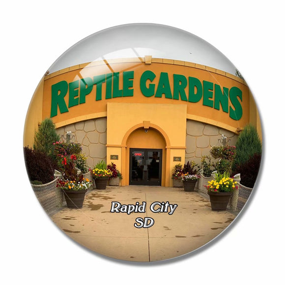 Rapid  Reptile Gardens South Dakota USA 3D Fridge Magnet Crystal Glass