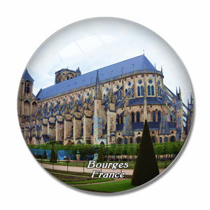 France Cathedral Bourges 3D Fridge Magnet Crystal Glass