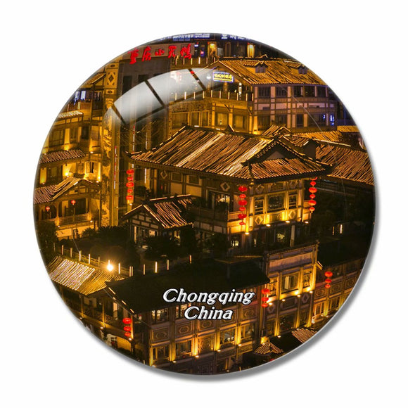 China Hongya Cave Chongqing 3D Fridge Magnet Crystal Glass