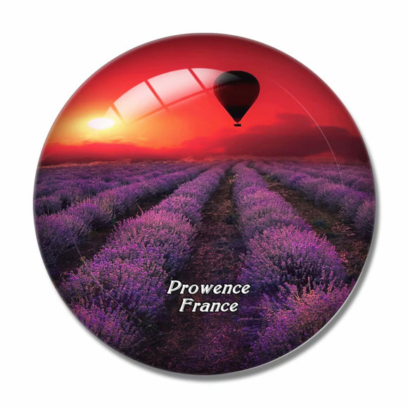 France Lavender Provence 3D Fridge Magnet Crystal Glass