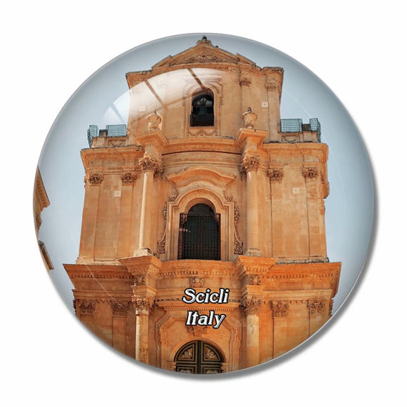 Italy Scicli 3D Fridge Magnet Crystal Glass