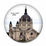 USA America Cathedral of Saint Paul 3D Fridge Magnet Crystal Glass