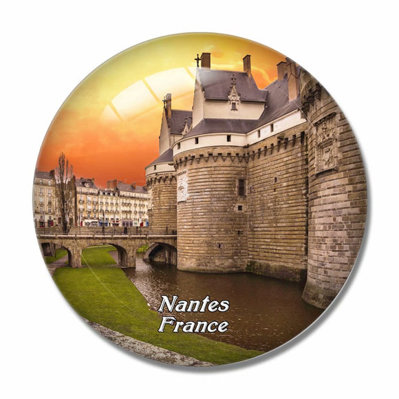 France Castle of the Dukes of Brittany Nantes 3D Fridge Magnet Crystal Glass