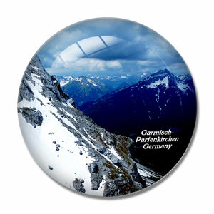 Germany Zugspitze Garmisch-Partenkirchen 3D Fridge Magnet Crystal Glass