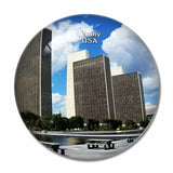 USA America Albany 3D Fridge Magnet Crystal Glass