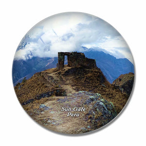 Sun Gate Andes Peru 3D Fridge Magnet Crystal Glass