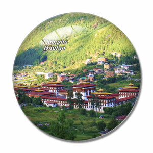 Tashichho Dzong Thimphu Bhutan 3D Fridge Magnet Crystal Glass