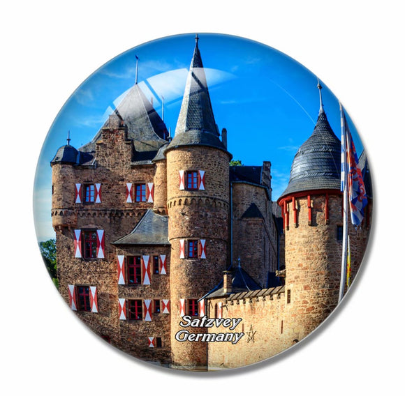 Germany Satzvey Castle 3D Fridge Magnet Crystal Glass