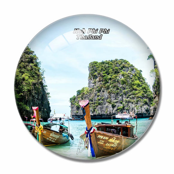 Thailand Phuket Koh Phi Phi 3D Fridge Magnet Crystal Glass