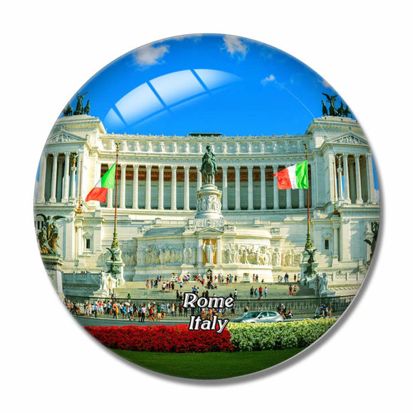 Italy Rome Monument to Vittorio Emanuele ii 3D Fridge Magnet Crystal Glass