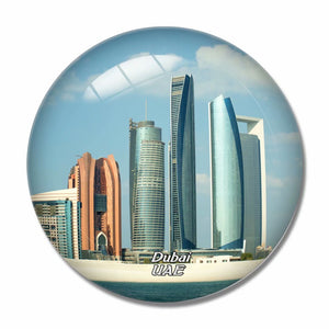 UAE Etihad Towers Abu Dhabi 3D Fridge Magnet Crystal Glass